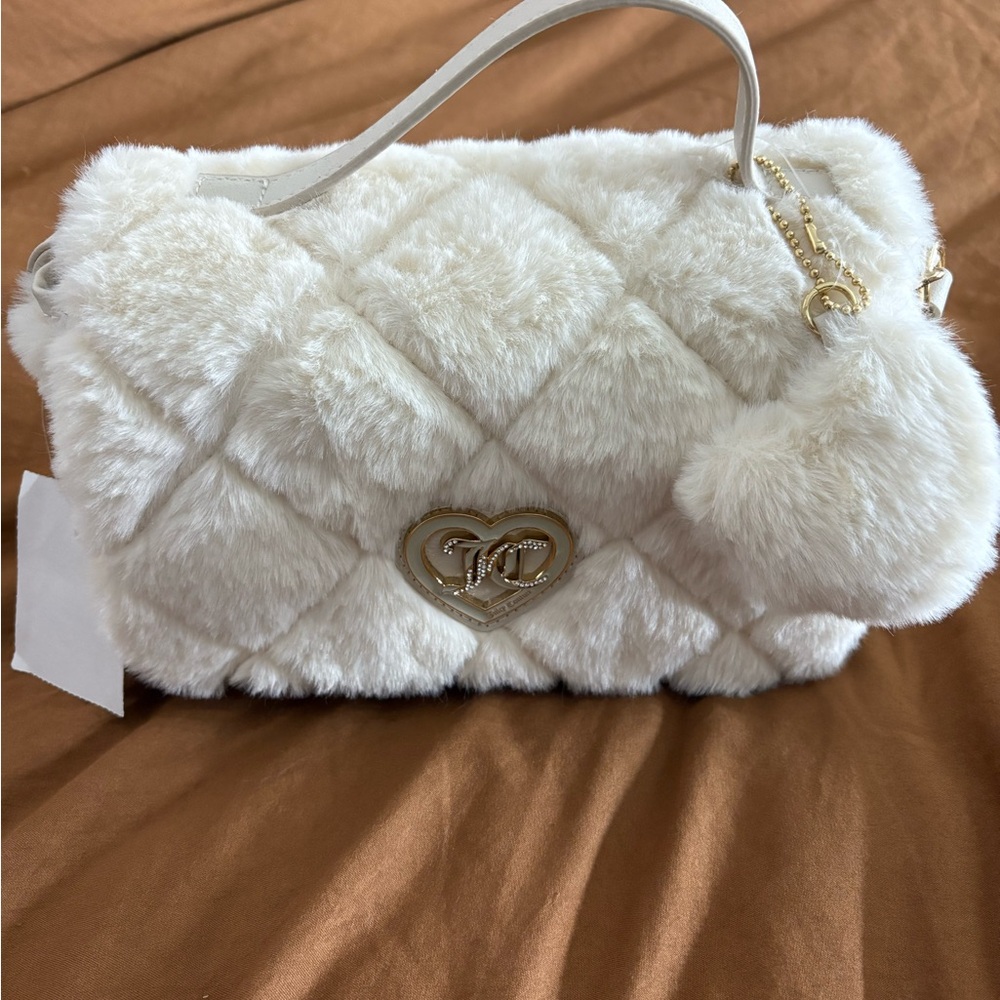 Juicy Couture White Fur Women Bag